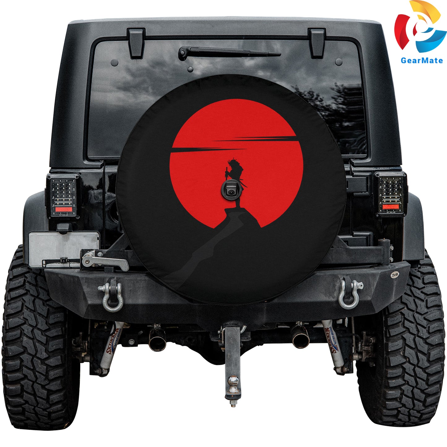Samurai Katana Anime Spare Tire Cover – Premium Waterproof UV Resistant Protector