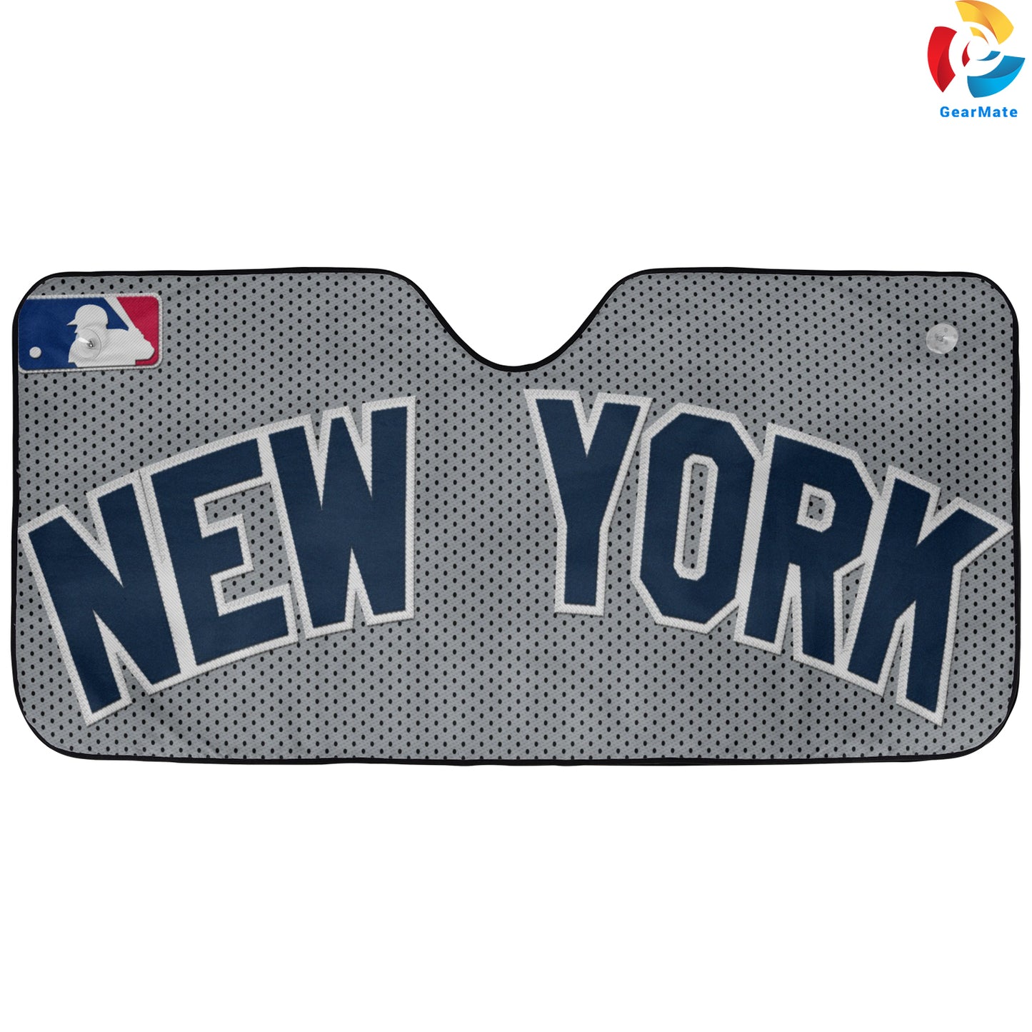 New York Yankees Baseball Team Gray Reflective Car Sunshade – Premium Heat & UV Protection, Universal Fit