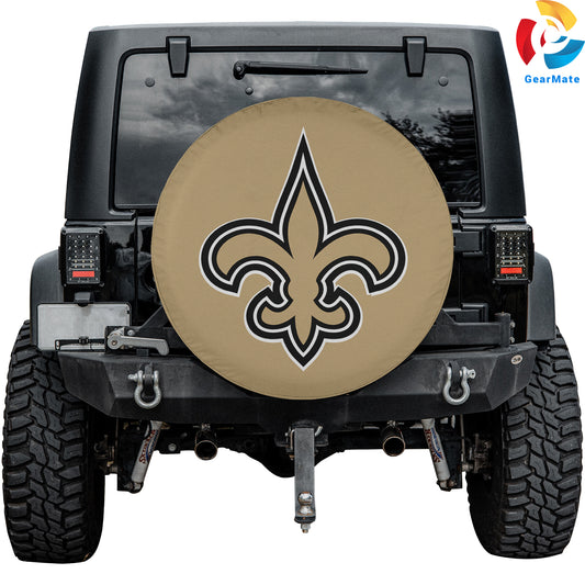 New Orleans Saints NFL Fans Gear Spare Tire Cover – Premium Waterproof UV-Resistant Protector