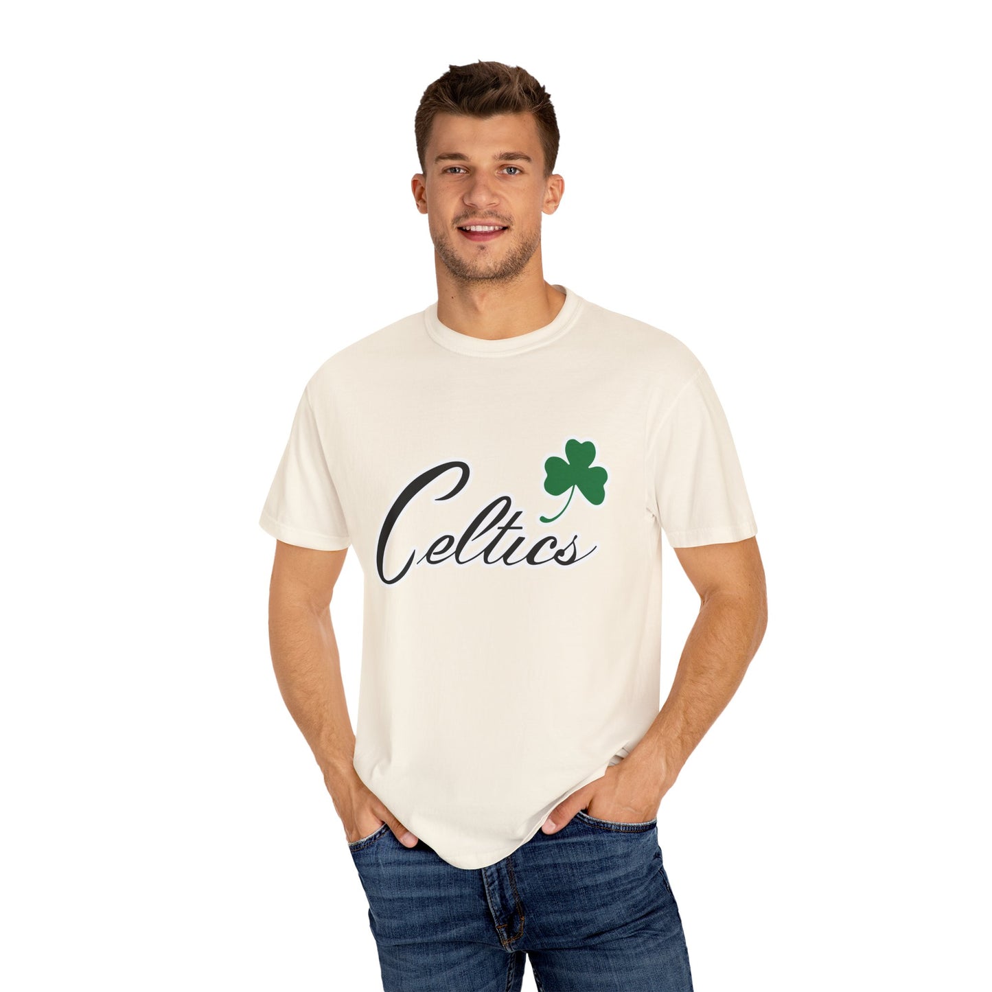 Boston Celtics Game Day Vibes Style Garment-Dyed T-Shirt – Premium Cotton Tee for Customization