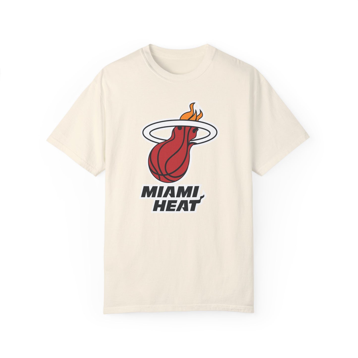 Miami Heat Street Ball Style Garment-Dyed T-Shirt – Premium Cotton Tee for Customization