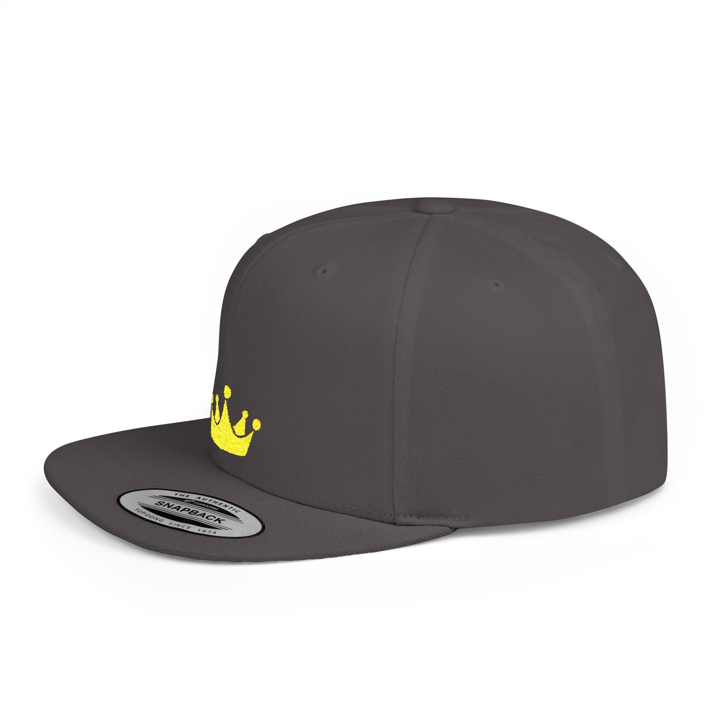 Icons Embroidered Crown Flat Bill Snapback – Lightweight, Custom Fit, Premium Quality