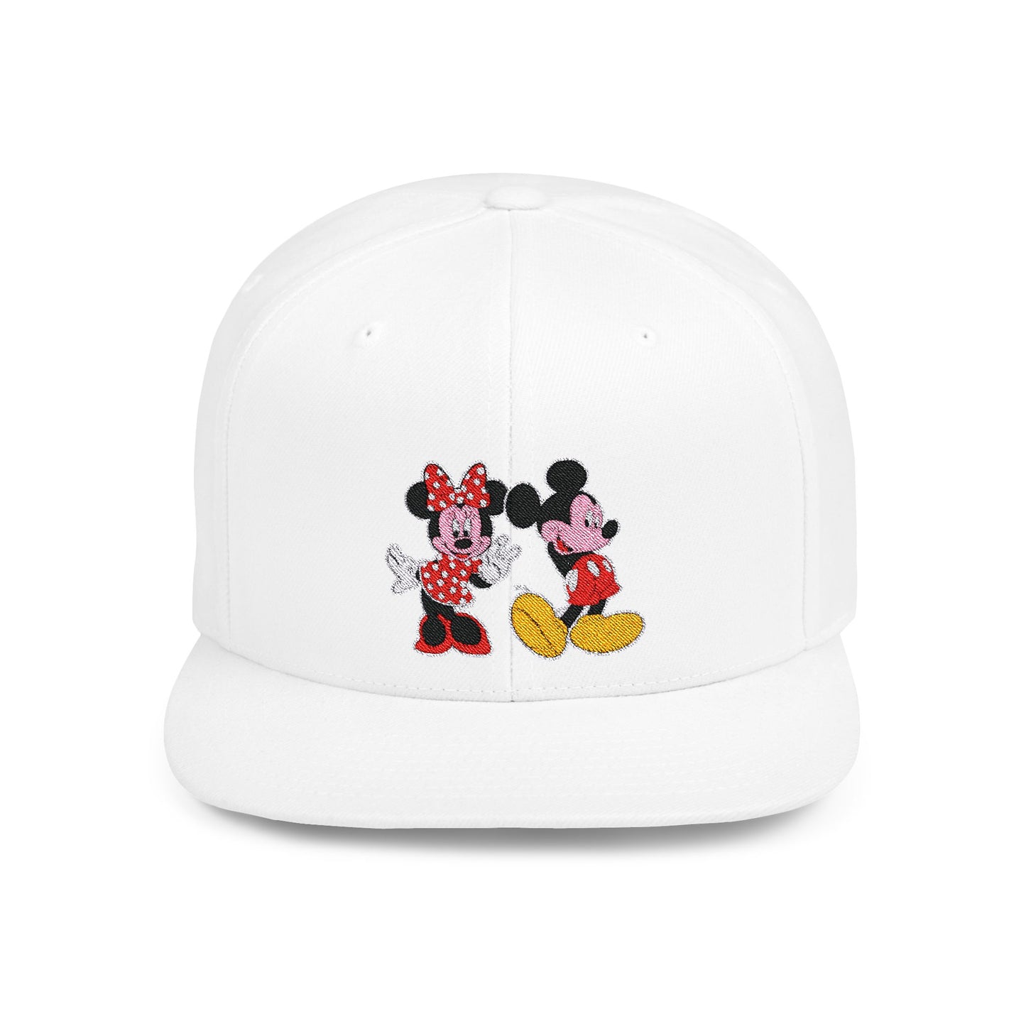 Mickey and Minnie Flat Bill Snapback – Lightweight, Custom Fit, Premium Quality