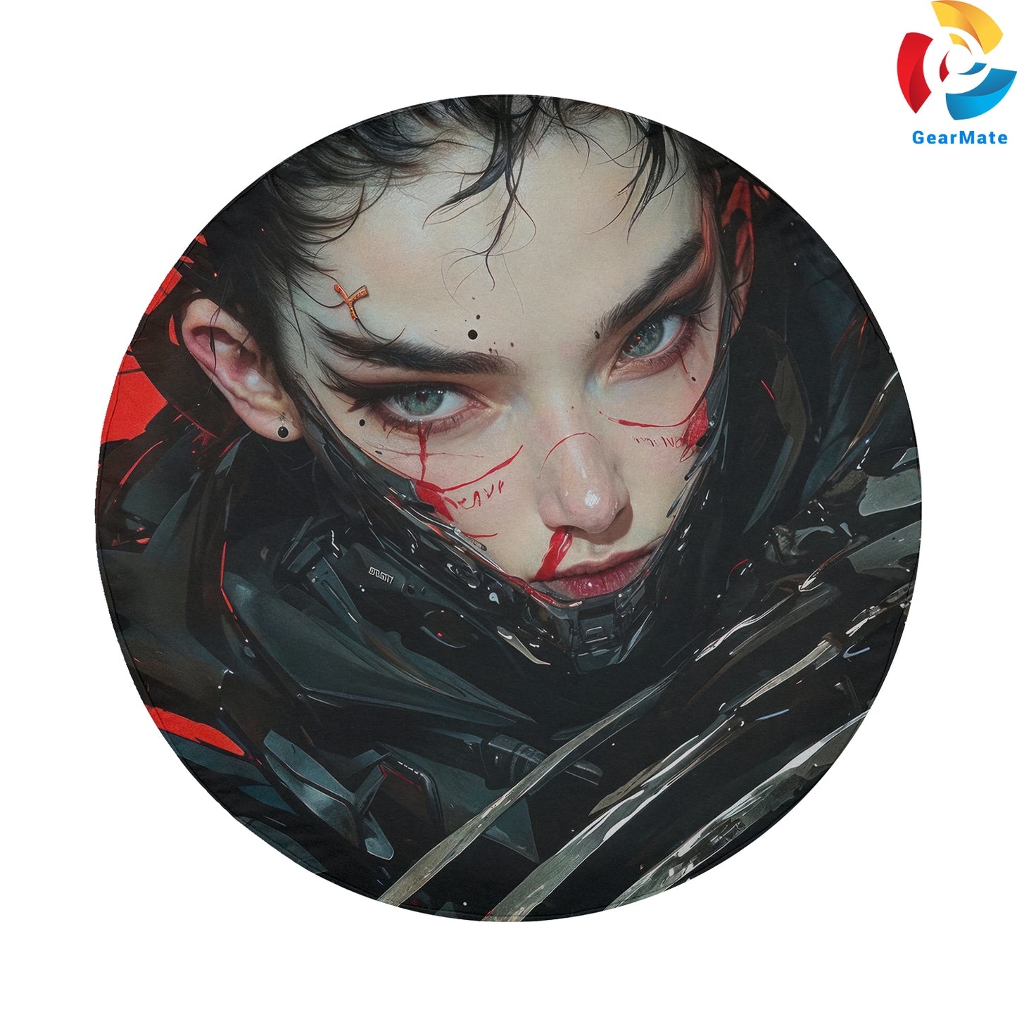Cyberpunk Anime Girl Sci-fi Spare Tire Cover – Premium Waterproof UV Resistant Protector