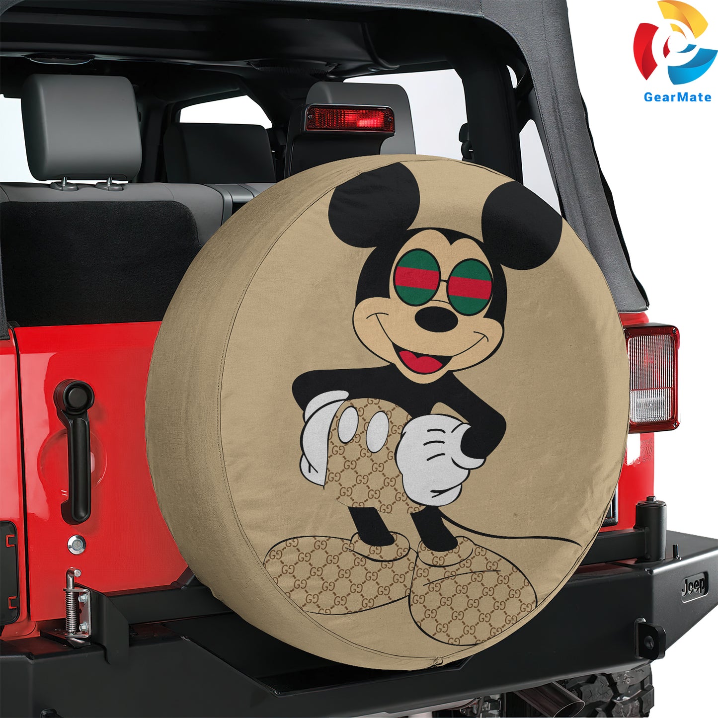 Mickey Mouse Gucci Spare Tire Cover – Premium Waterproof UV Resistant Protector