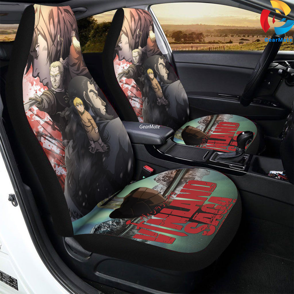 Vinland Saga Thorfinn Askeladd Viking Car Seat Covers – High Quality Graphic and Polar Fleece Protector Set