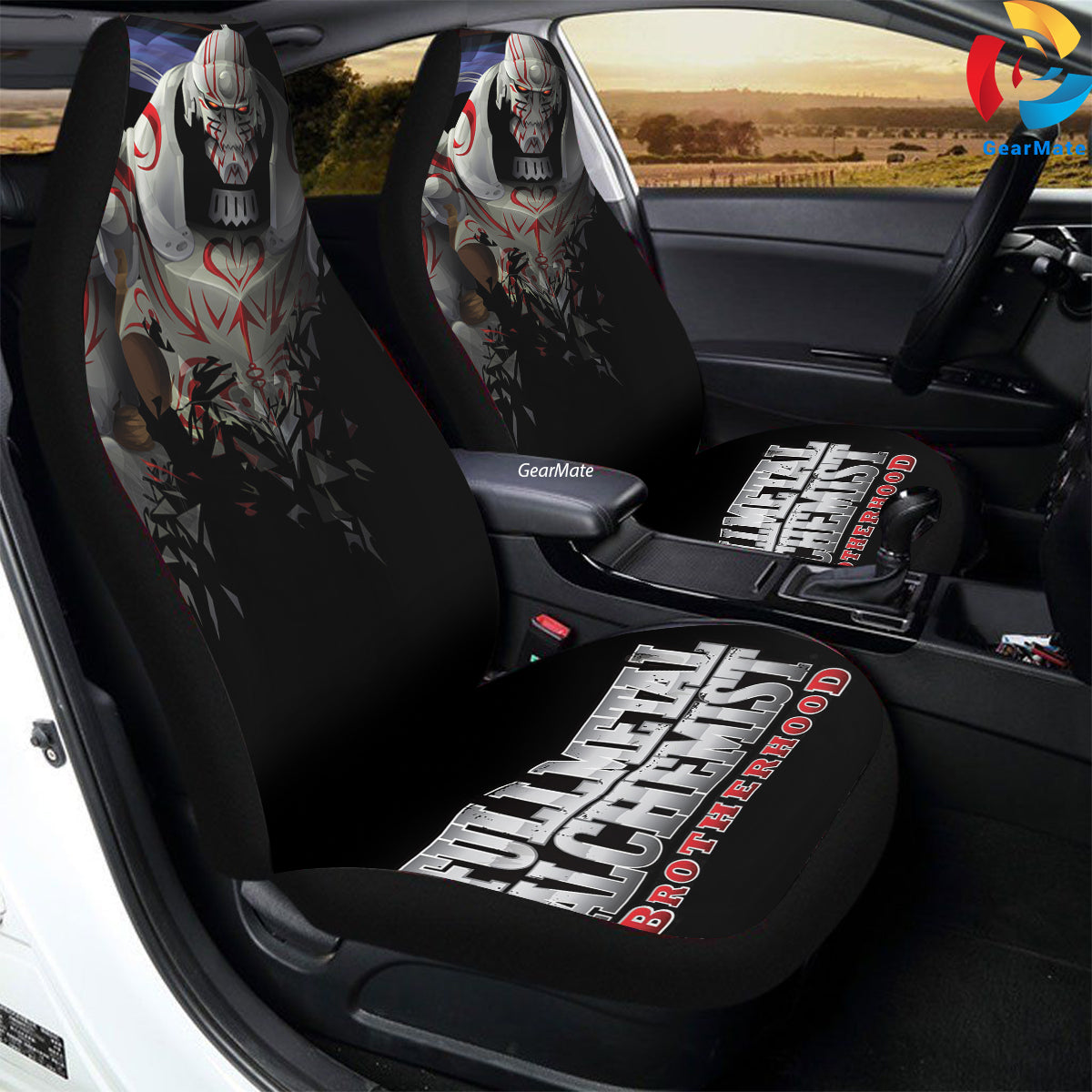 Fullmetal Alchemist Car Seat Covers – High Quality Graphic and Polar Fleece Protector Set