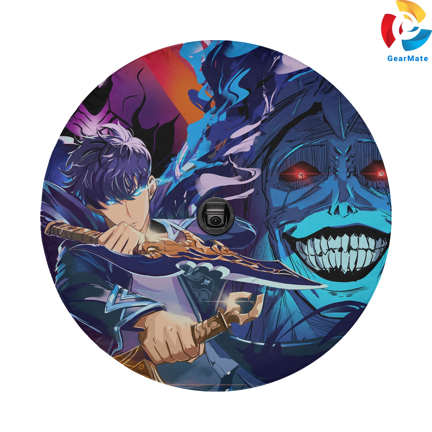 Solo Leveling Anime Spare Tire Cover – Premium Waterproof UV Resistant Protector