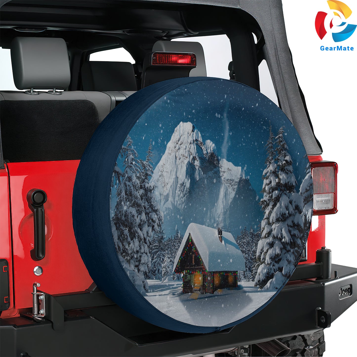 Merry Christmas 2024 Mountain House Spare Tire Cover – Premium Waterproof UV Resistant Protector