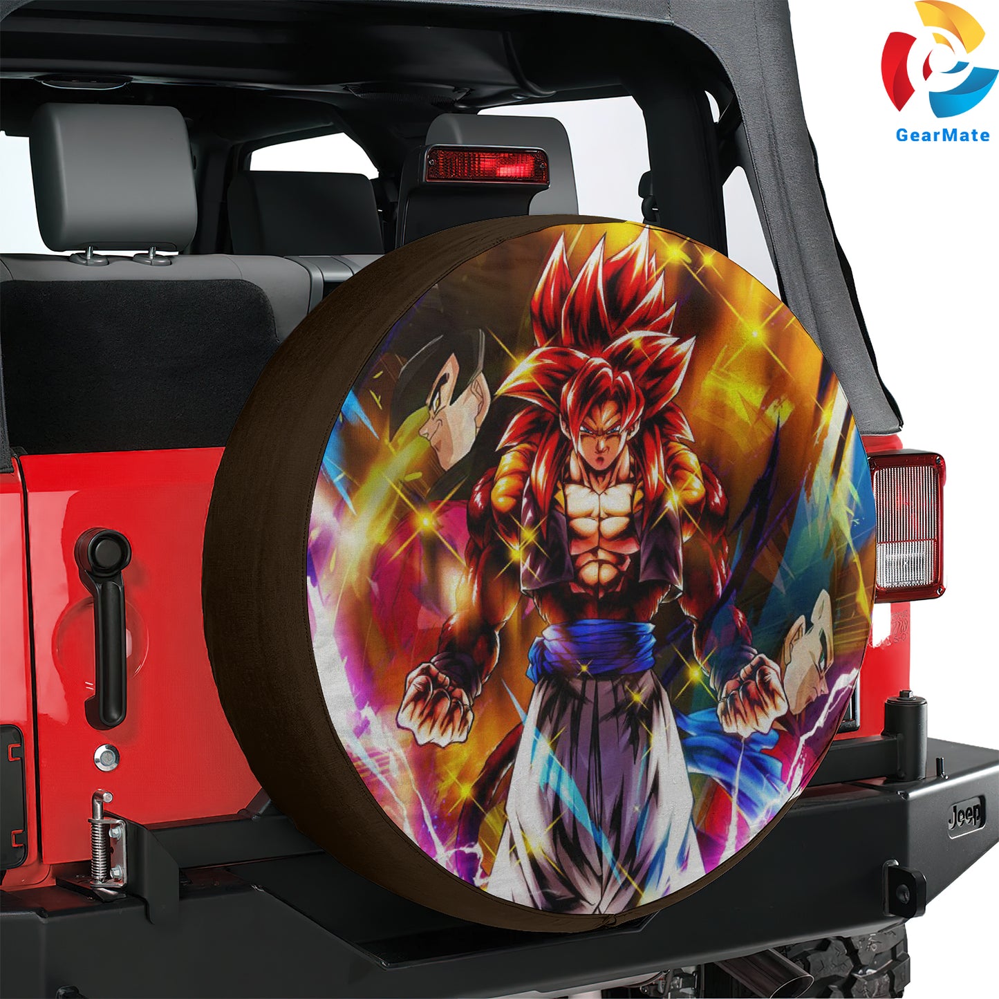 Dragon Ball Super Saiyan 4 Gogeta Spare Tire Cover – Premium Waterproof UV-Resistant Protector