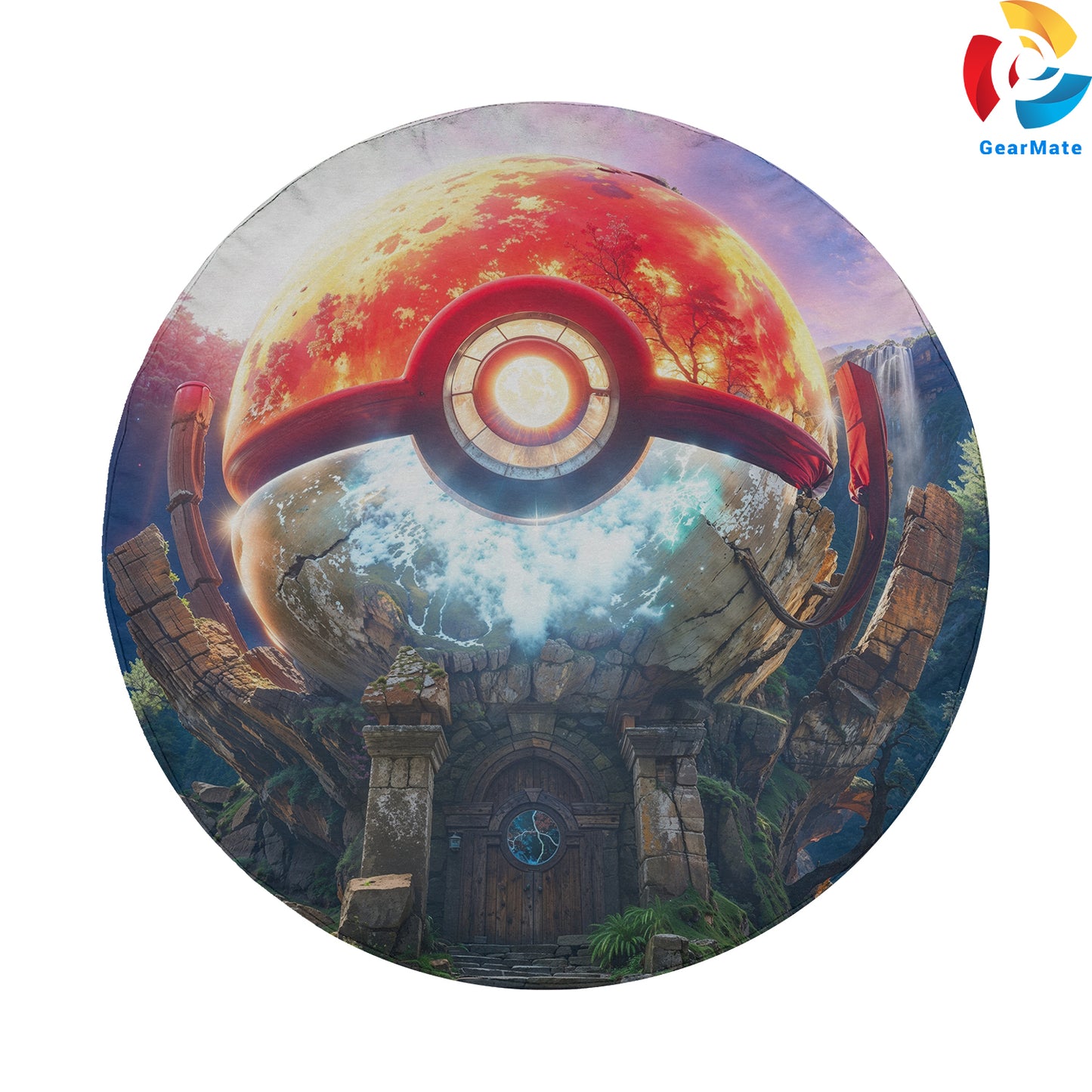 Pokemon Ball House Anime Spare Tire Cover – Premium Waterproof UV Resistant Protector