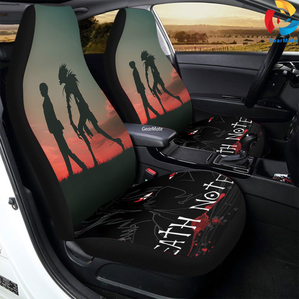 Death Note Anime Car Seat Covers – High Quality Graphic and Polar Fleece Protector Set