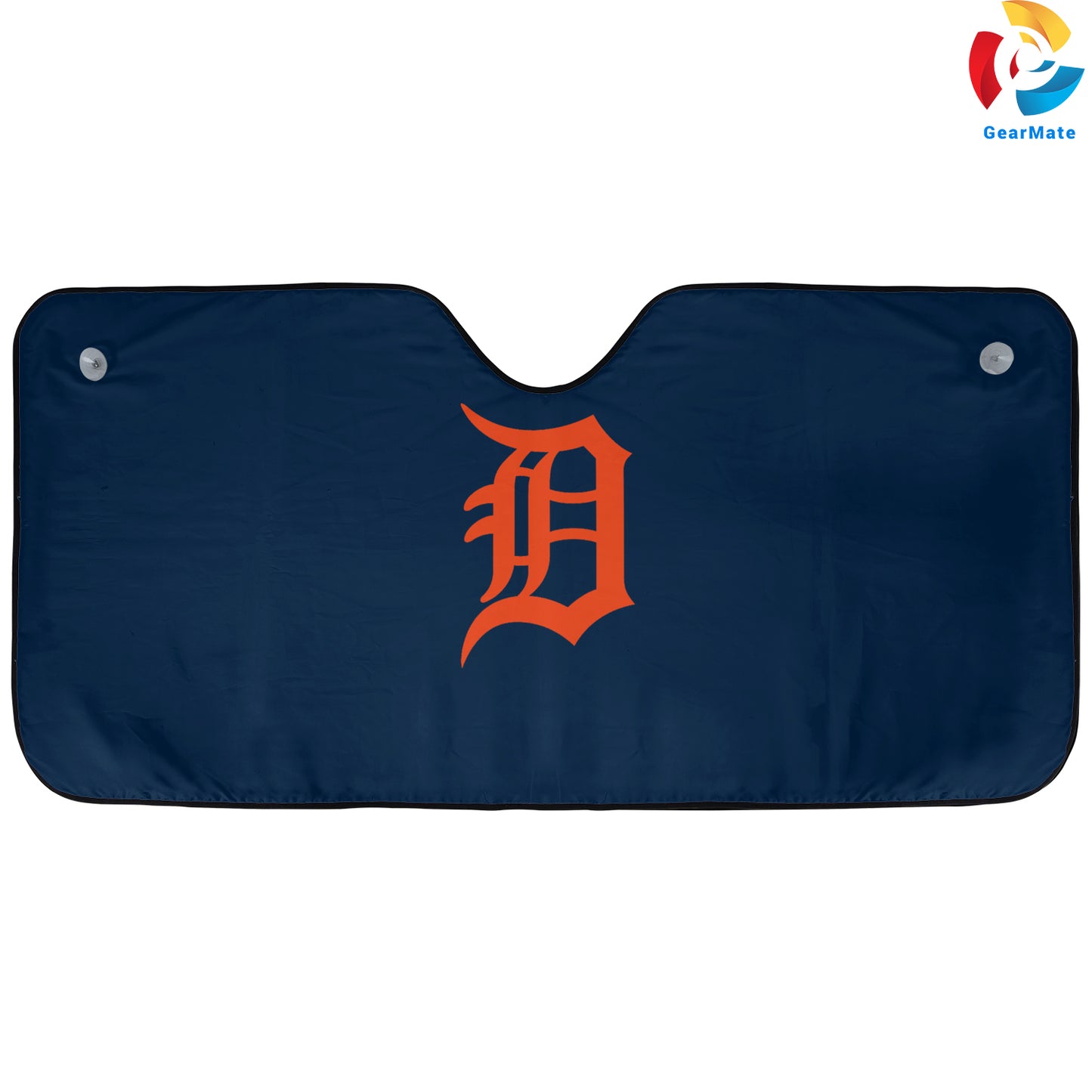 Detroit Tigers MLB Baseball Team Orange Letter Reflective Car Sunshade – Premium Heat & UV Protection, Universal Fit