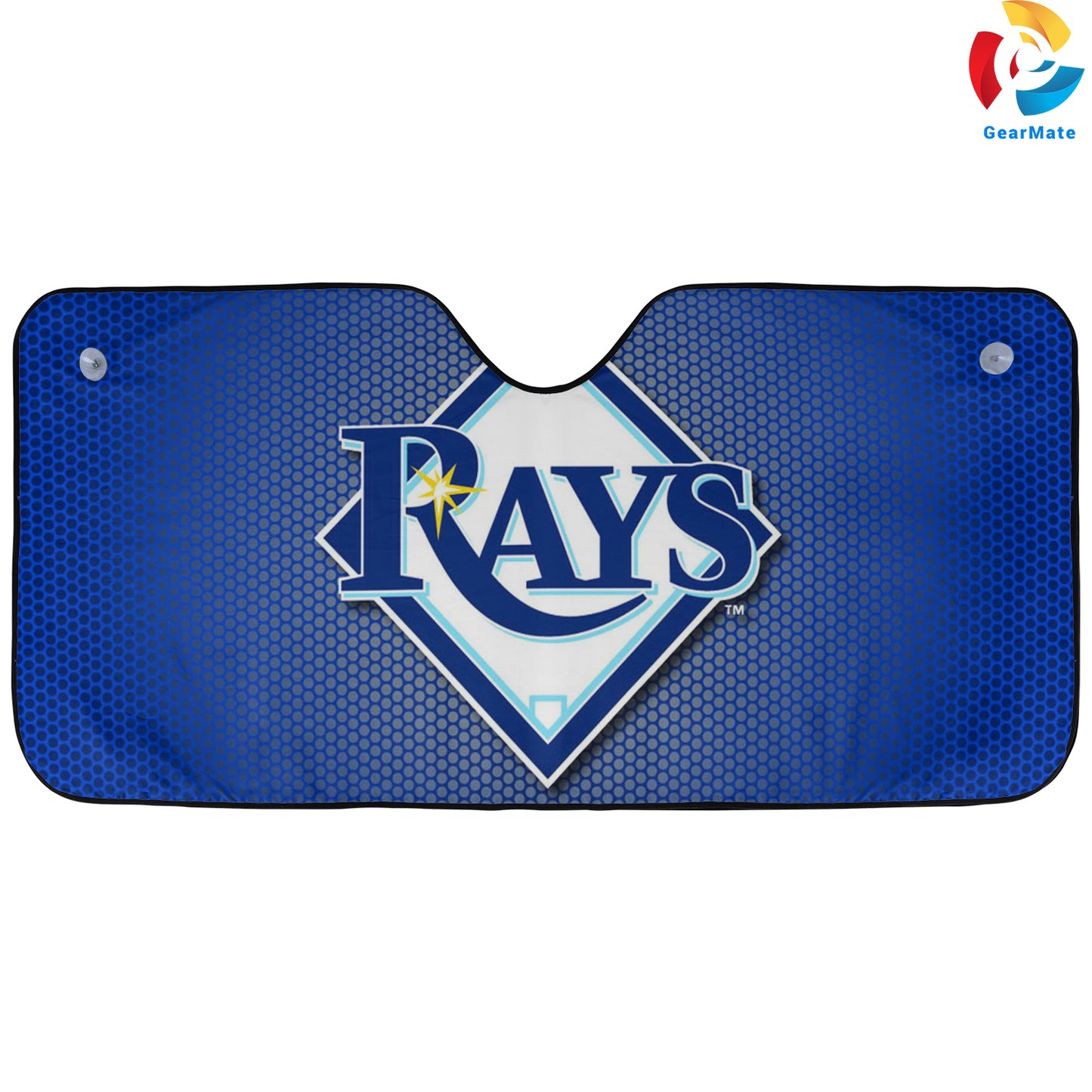 Tampa Bay Rays MLB Baseball Light Blue Car Cover Reflective Car Sunshade – Premium Heat & UV Protection, Universal Fit