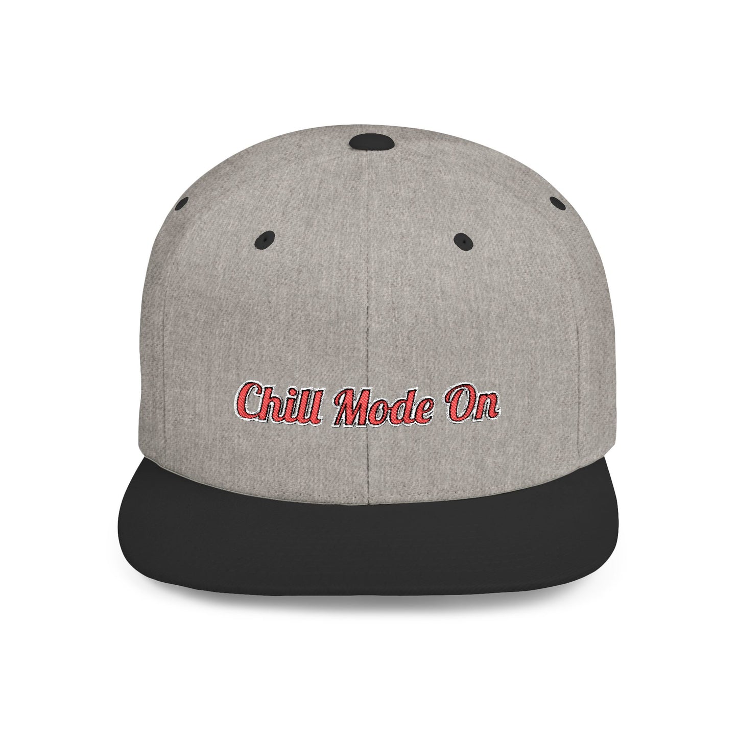 Text Chill Mode On Flat Bill Snapback – Lightweight, Custom Fit, Premium Quality