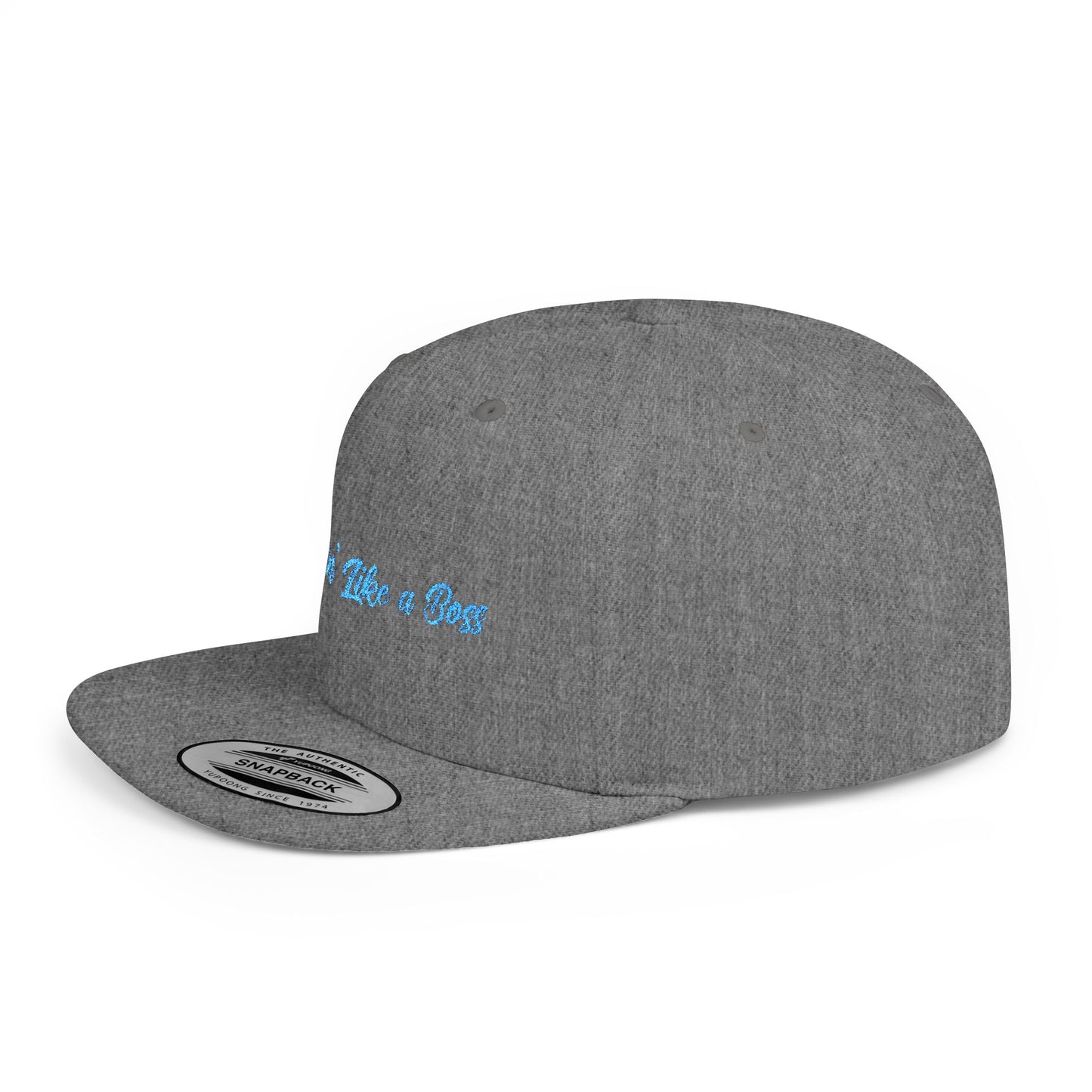 Text Mommin’ Like a Boss Flat Bill Snapback – Lightweight, Custom Fit, Premium Quality