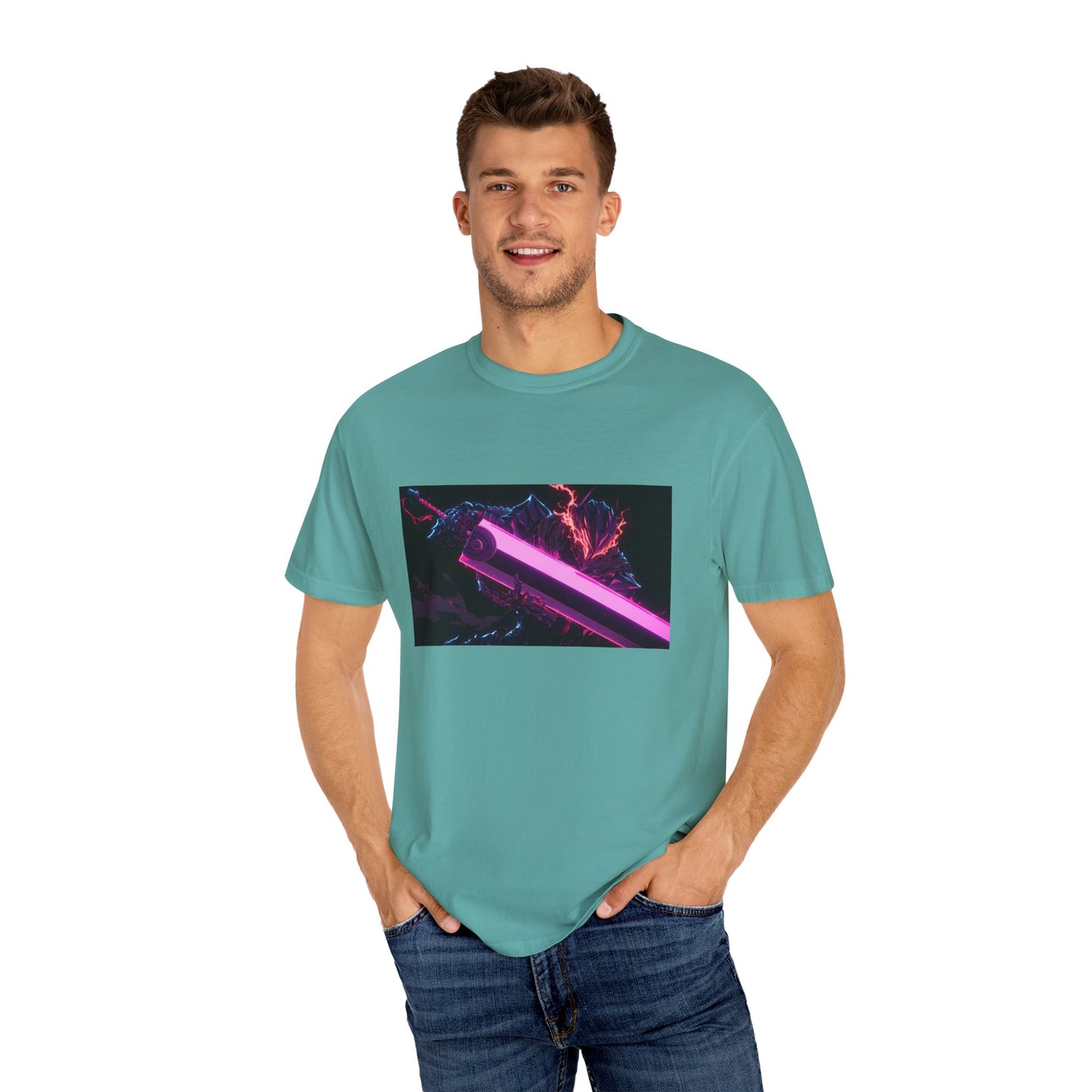 Berserk Neon Guts Purple Garment-Dyed T-Shirt – Premium Cotton Tee