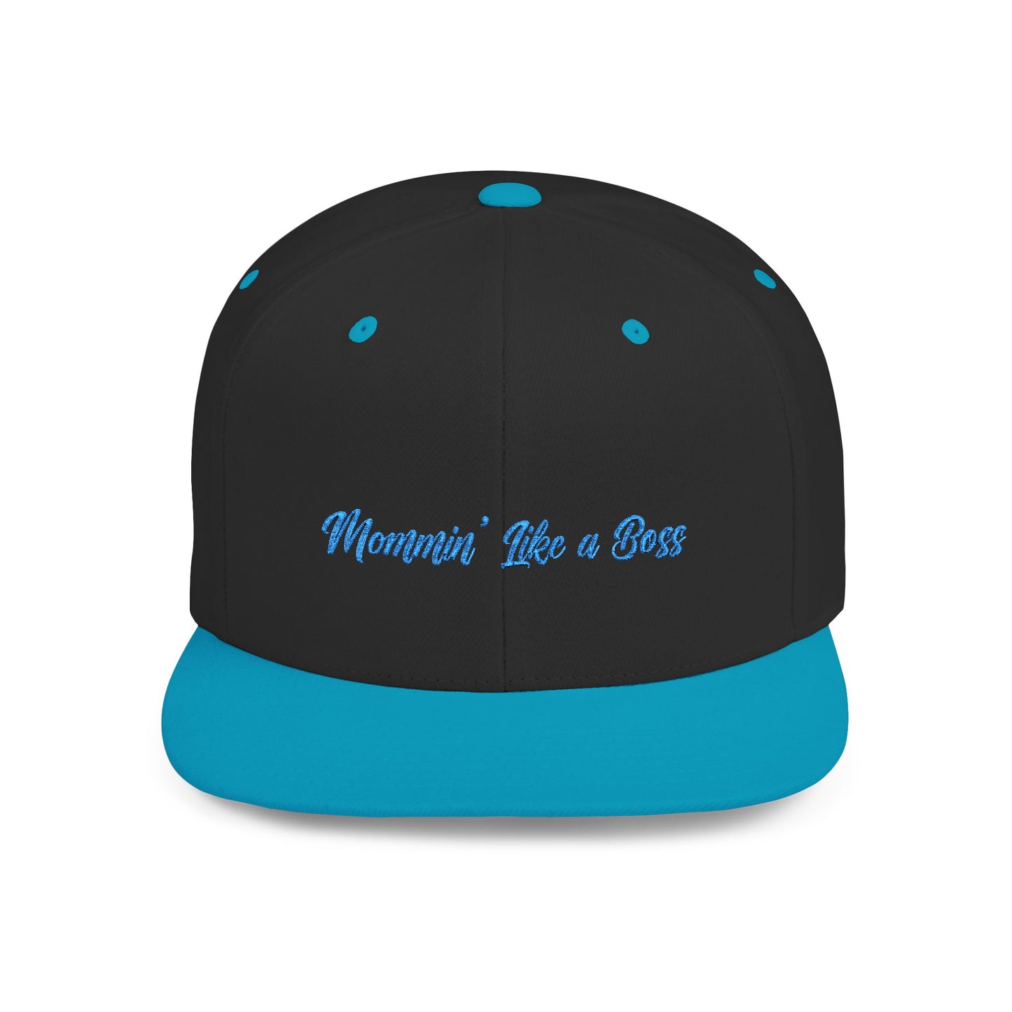 Text Mommin’ Like a Boss Flat Bill Snapback – Lightweight, Custom Fit, Premium Quality