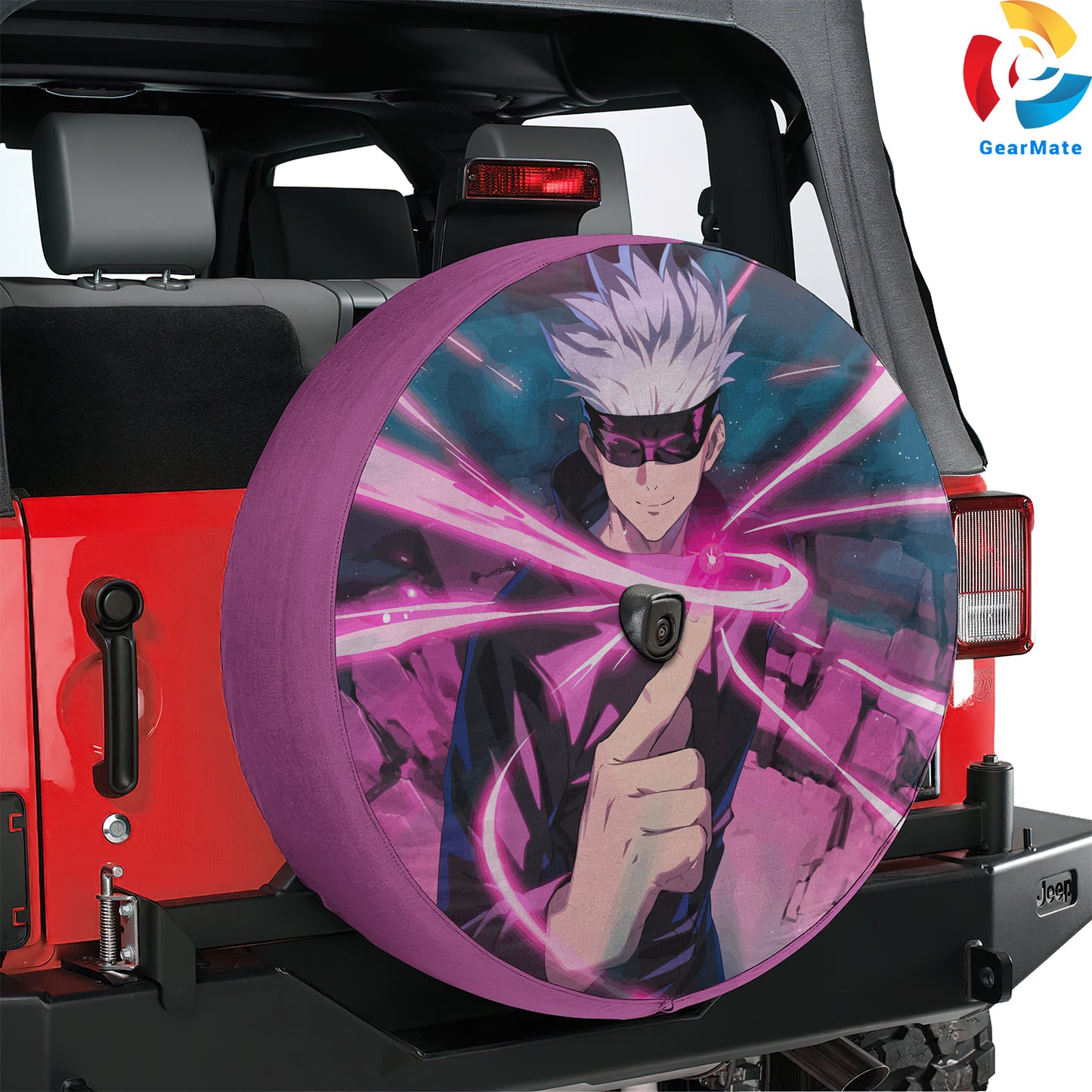 Satoru Gojo Jujutsu Anime Spare Tire Cover – Premium Waterproof UV Resistant Protector