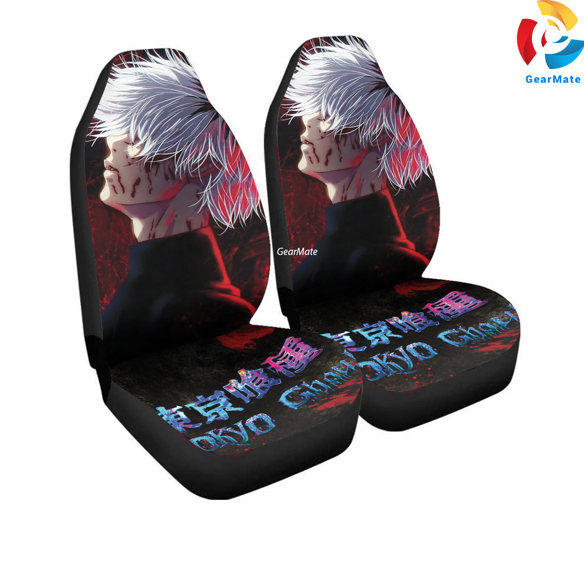 Tokyo Ghoul Ken Car Seat Covers – High Quality Graphic and Polar Fleece Protector Set