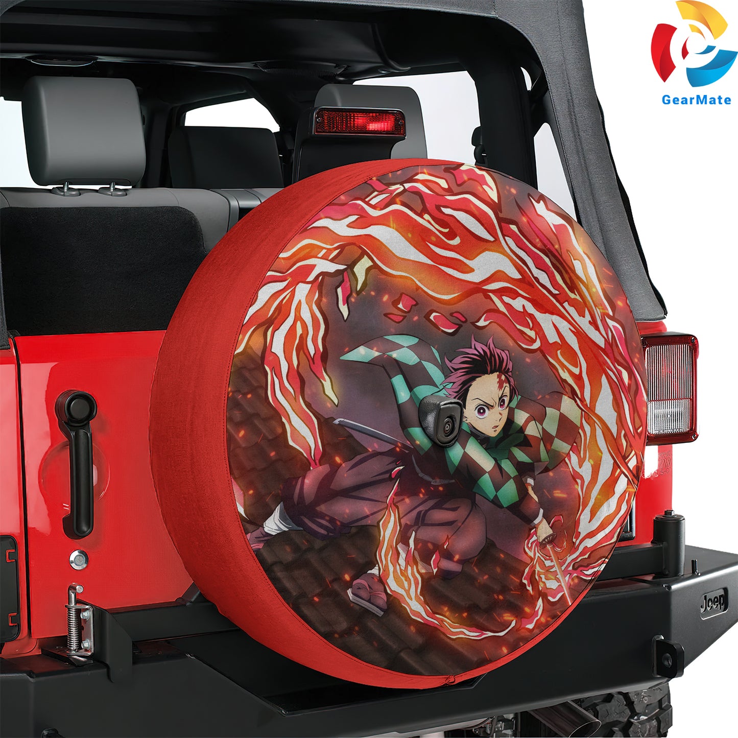 Demon Slayer Kimetsu No Yaiba Spare Tire Cover – Premium Waterproof UV Resistant Protector