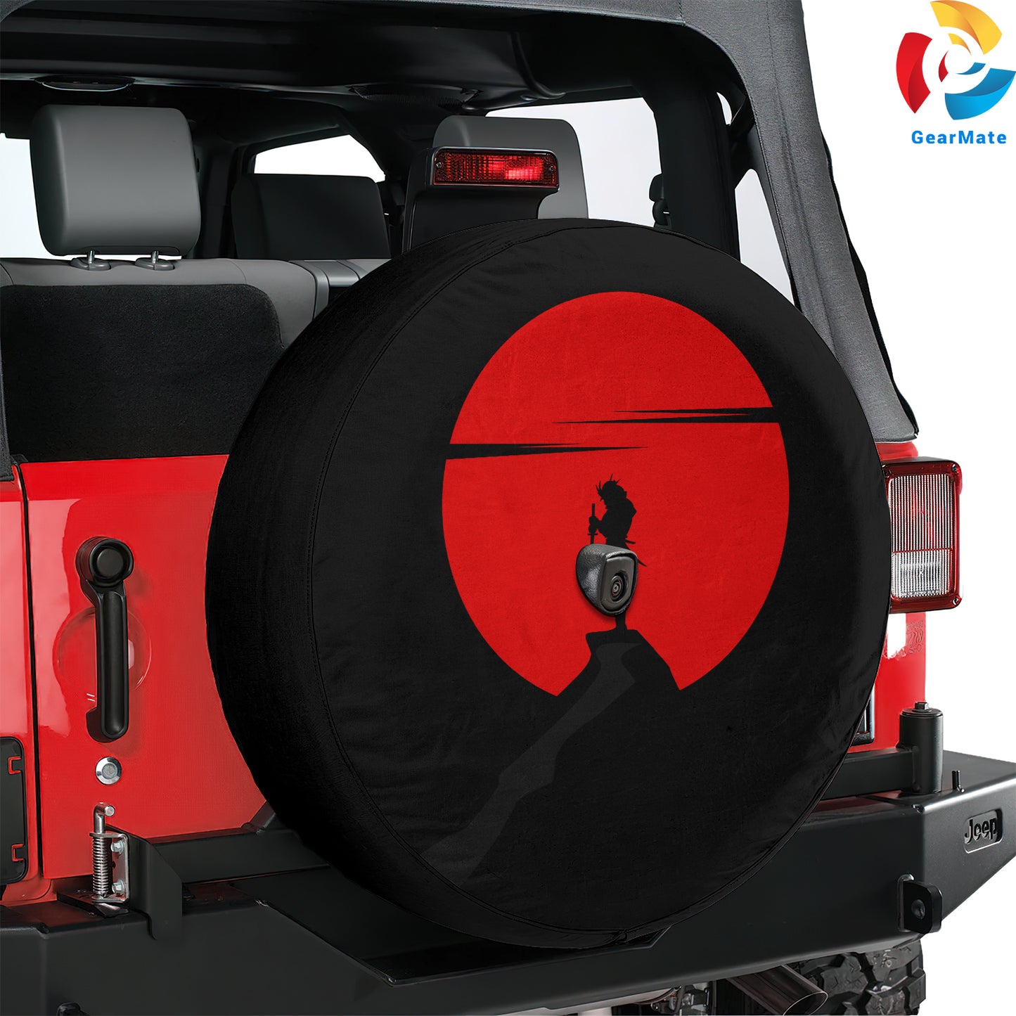 Samurai Katana Anime Spare Tire Cover – Premium Waterproof UV Resistant Protector