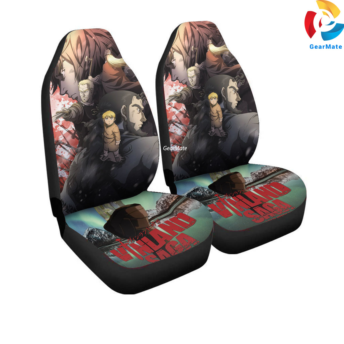 Vinland Saga Thorfinn Askeladd Viking Car Seat Covers – High Quality Graphic and Polar Fleece Protector Set