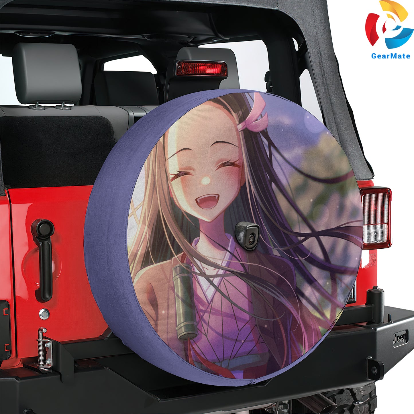 Nezuko Kamado Demon Slayer Spare Tire Cover – Premium Waterproof UV Resistant Protector
