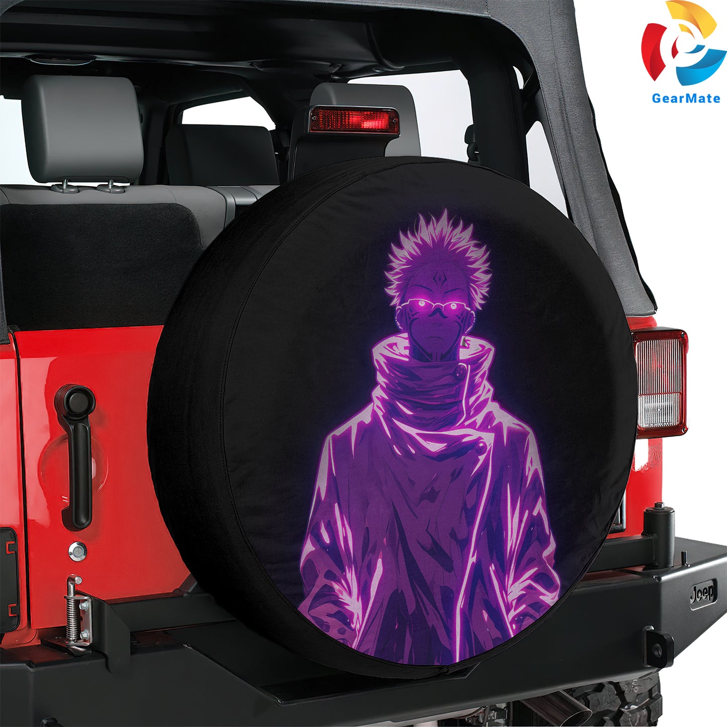 Sukuna Jujutsu Kaisen Spare Tire Cover – Premium Waterproof UV Resistant Protector