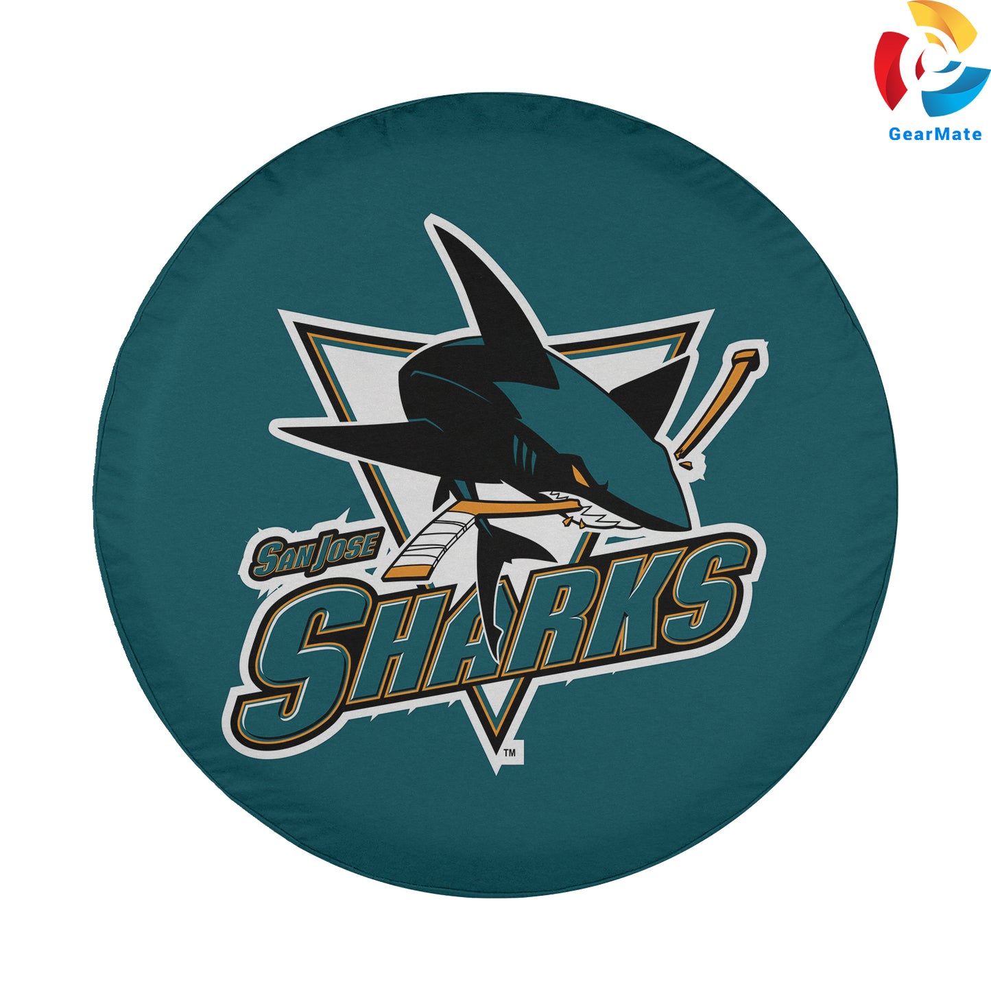 San Jose Sharks Hockey Season Spare Tire Cover – Premium Waterproof UV-Resistant Protector