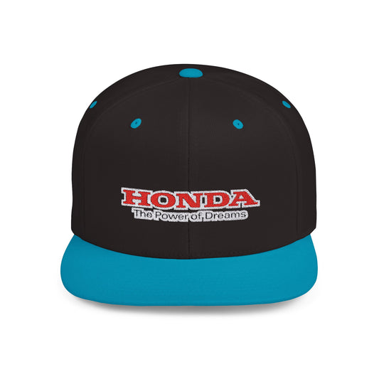 Honda Power of Dreams Flat Bill Snapback – Lightweight, Custom Fit, Premium Quality