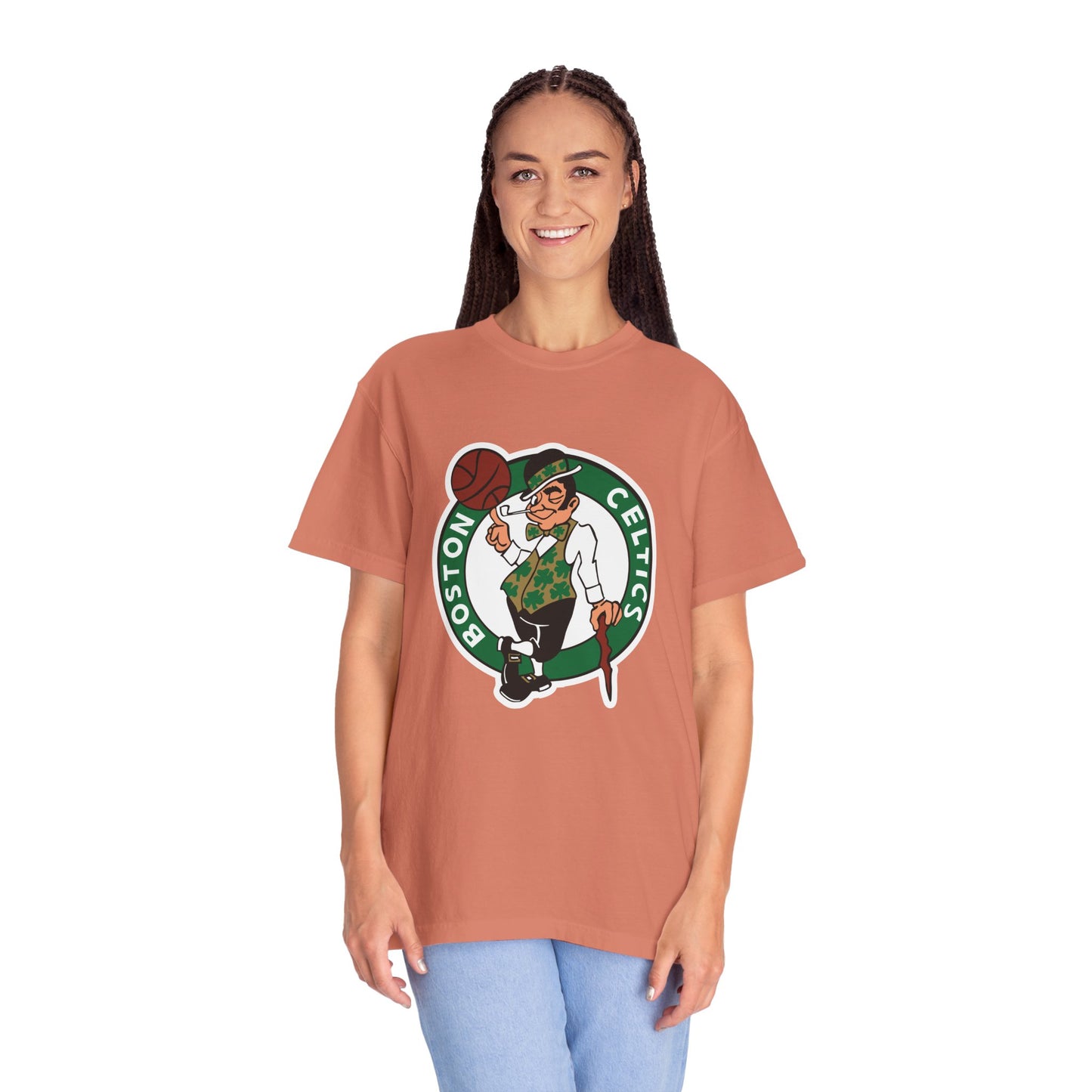 Boston Celtics Street Ball Style Garment-Dyed T-Shirt – Premium Cotton Tee for Customization