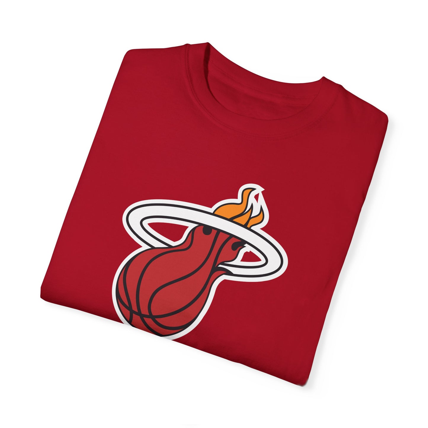 Miami Heat Street Ball Style Garment-Dyed T-Shirt – Premium Cotton Tee for Customization