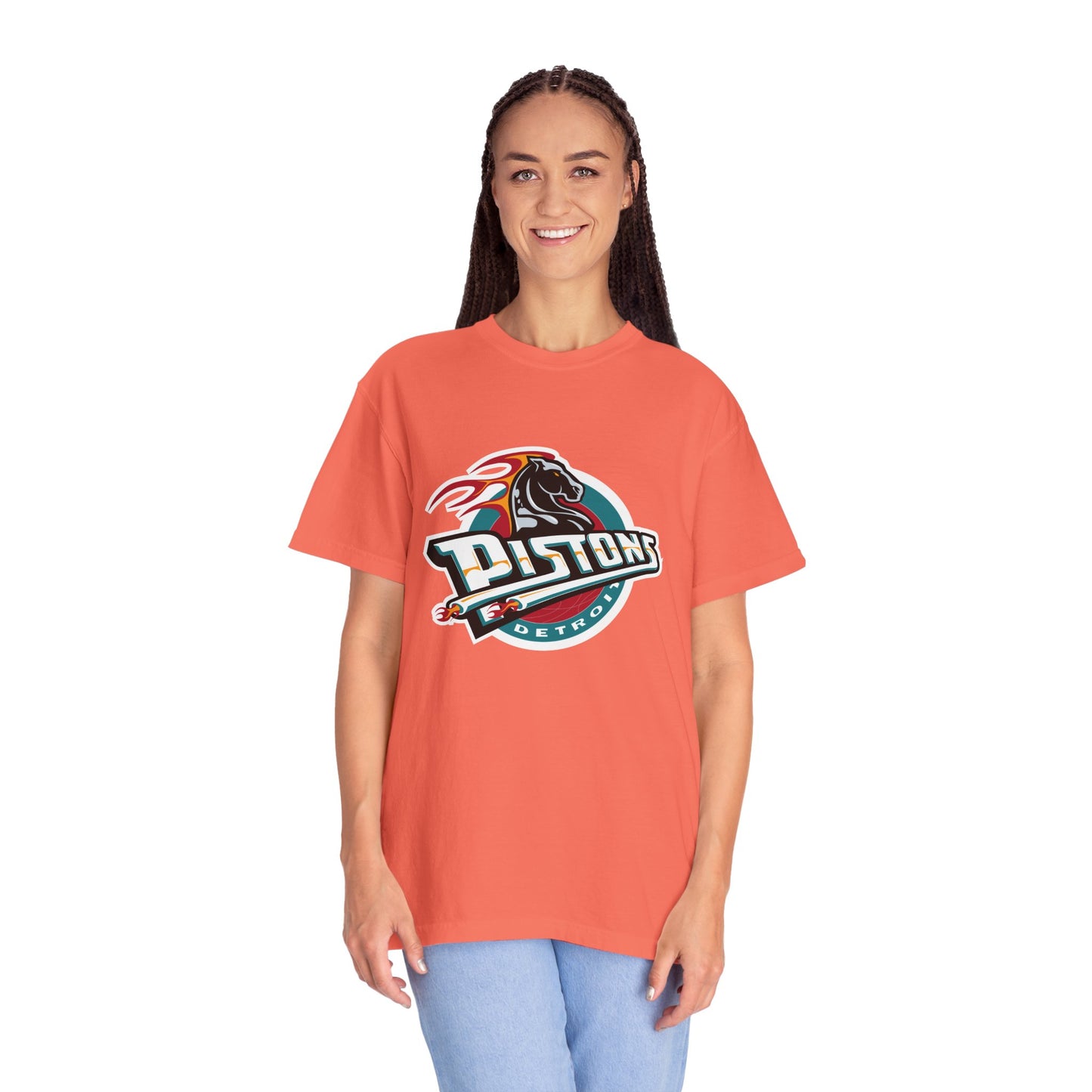 Detroit Pistons Basketball Life Garment-Dyed T-Shirt – Premium Cotton Tee for Customization