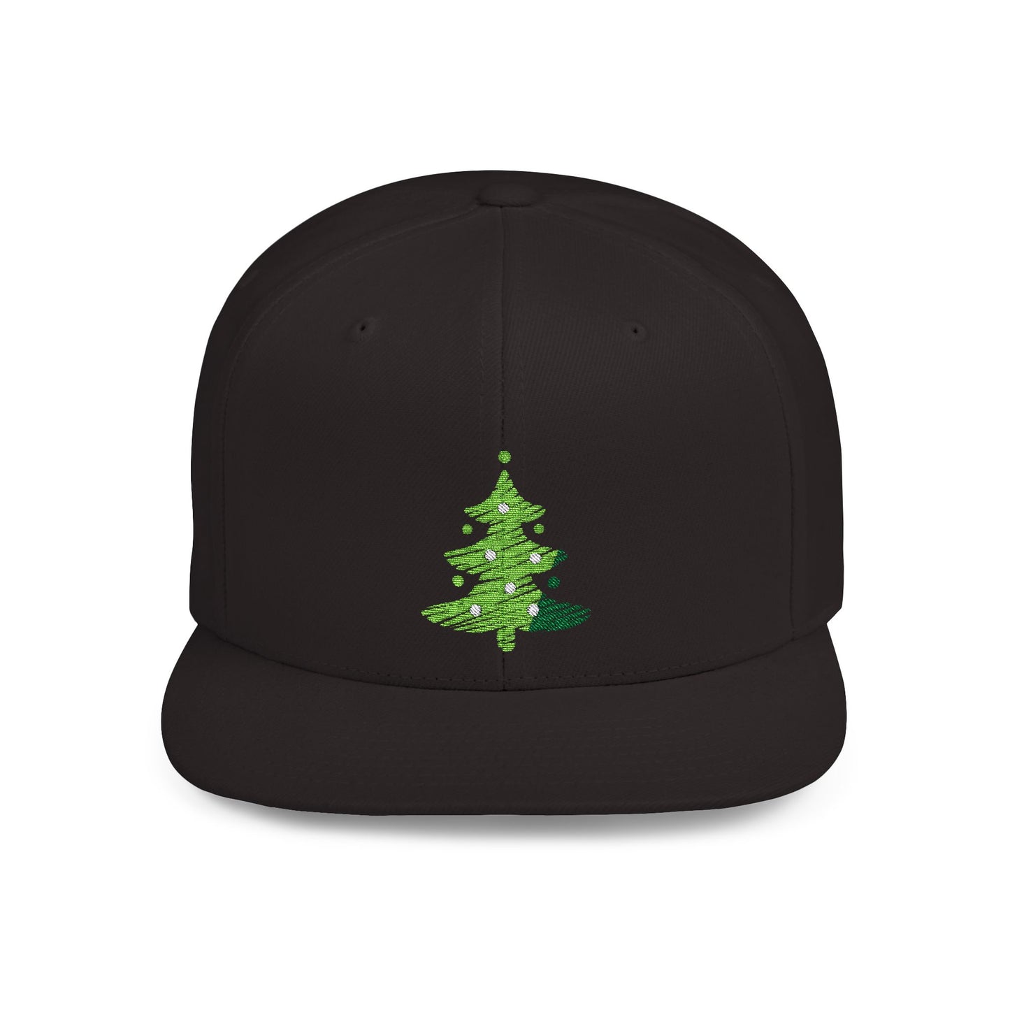 Christmas Tree Holiday Decor Flat Bill Snapback – Lightweight, Custom Fit, Premium Quality