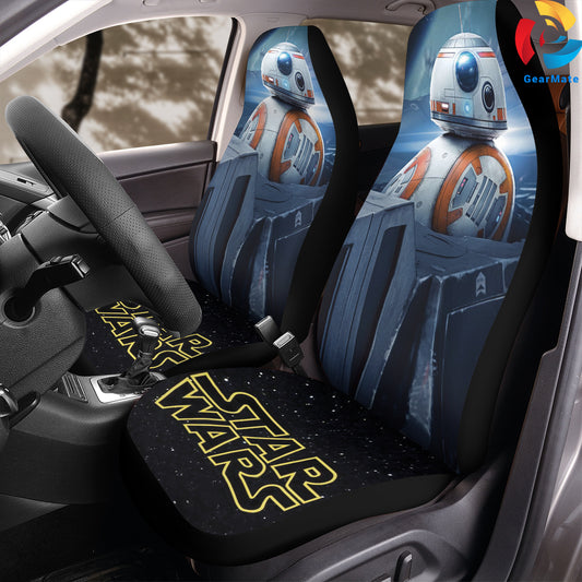 Starwars BB8 Helmet Car Seat Covers – High Quality Graphic and Polar Fleece Protector Set