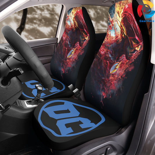 DC The Flash Car Seat Covers – High Quality Graphic and Polar Fleece Protector Set