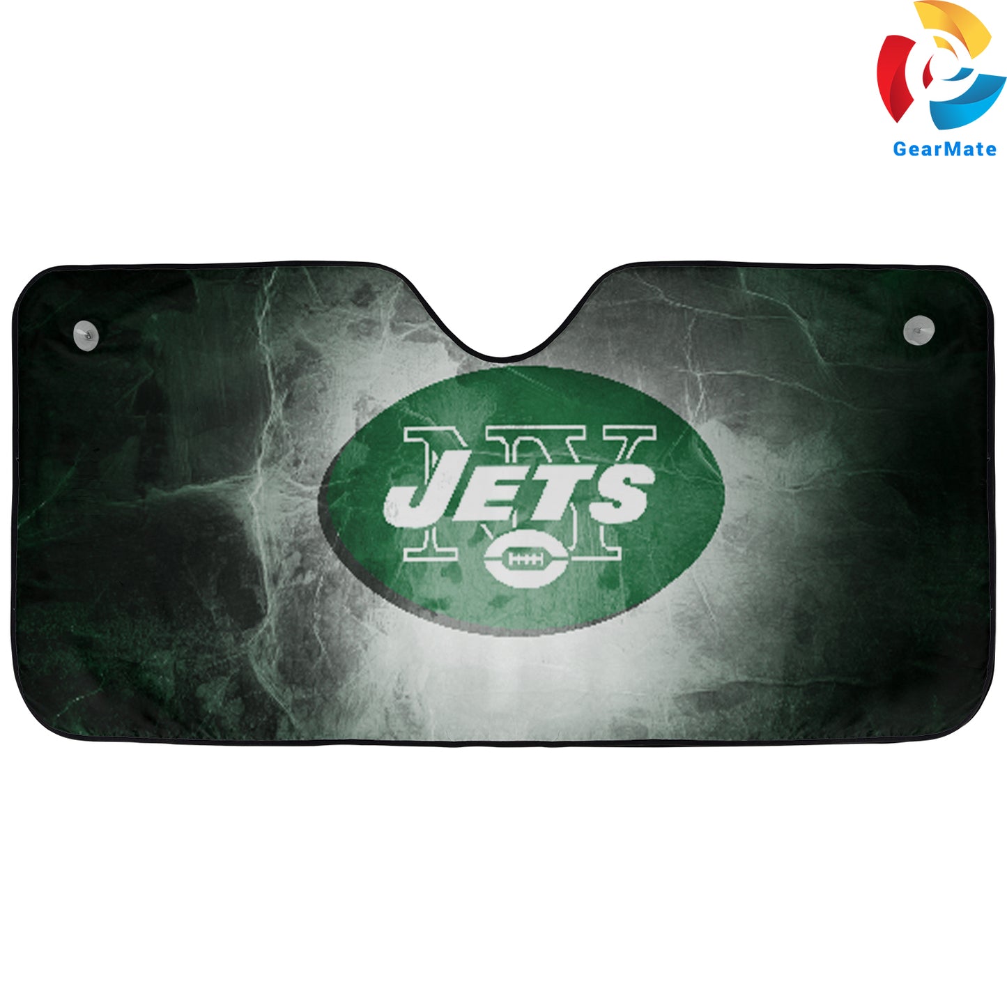 New York Jets NFL Football Game Fan Car Cover Reflective Car Sunshade – Premium Heat & UV Protection, Universal Fit