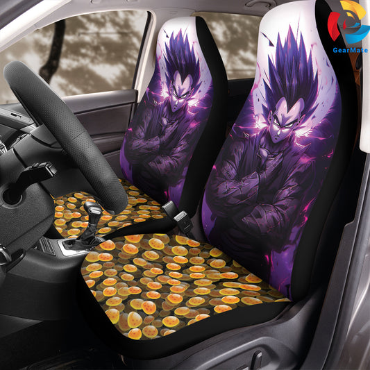 Dragon Balls Vegeta Angel Wings Car Seat Covers – High Quality Graphic and Polar Fleece Protector Set