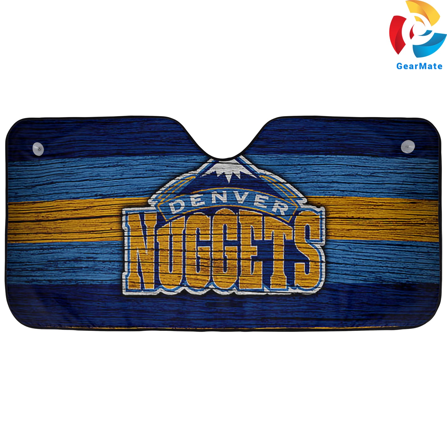 Basketball Stripe Denver Nuggets Team Logo Reflective Car Sunshade – Premium Heat & UV Protection, Universal Fit