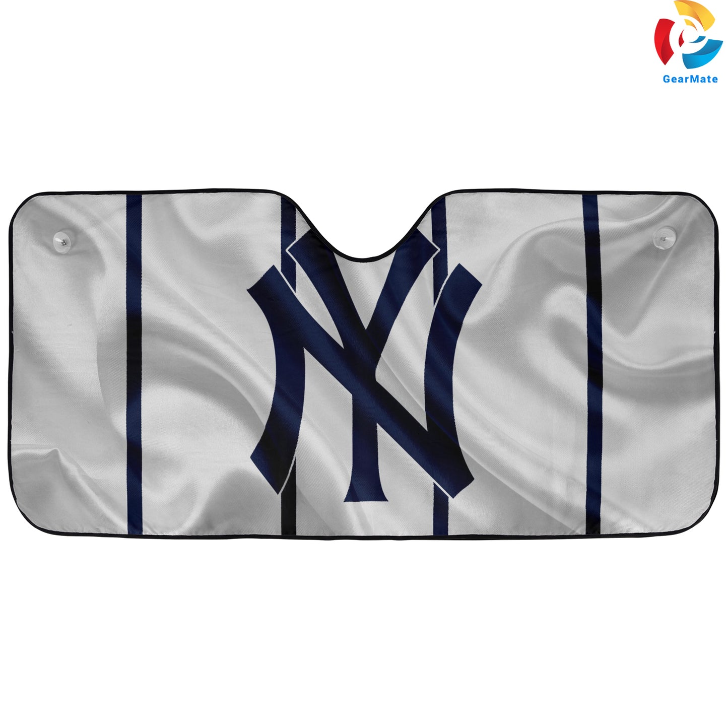 New York Yankees Wavy Flag Reflective Car Sunshade – Premium Heat & UV Protection, Universal Fit