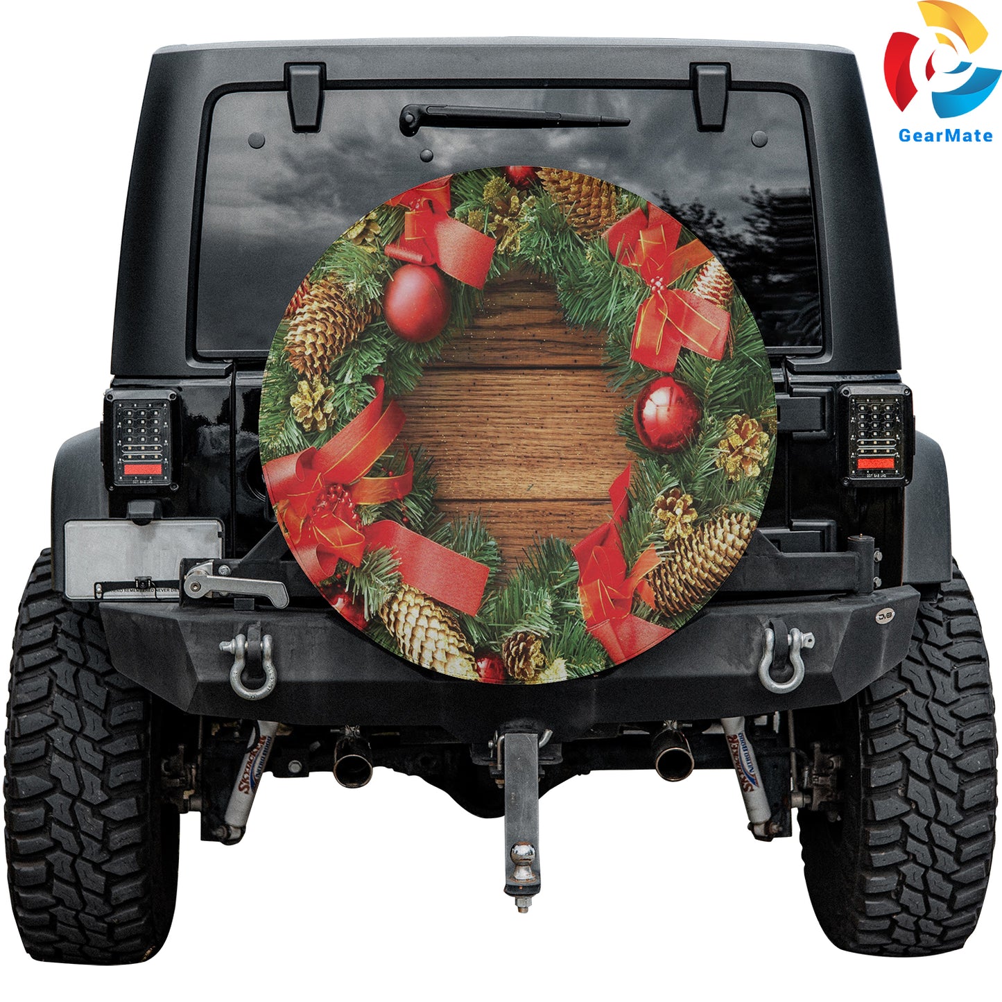 Merry Christmas 2024 Holiday Cheer Spare Tire Cover – Premium Waterproof UV Resistant Protector