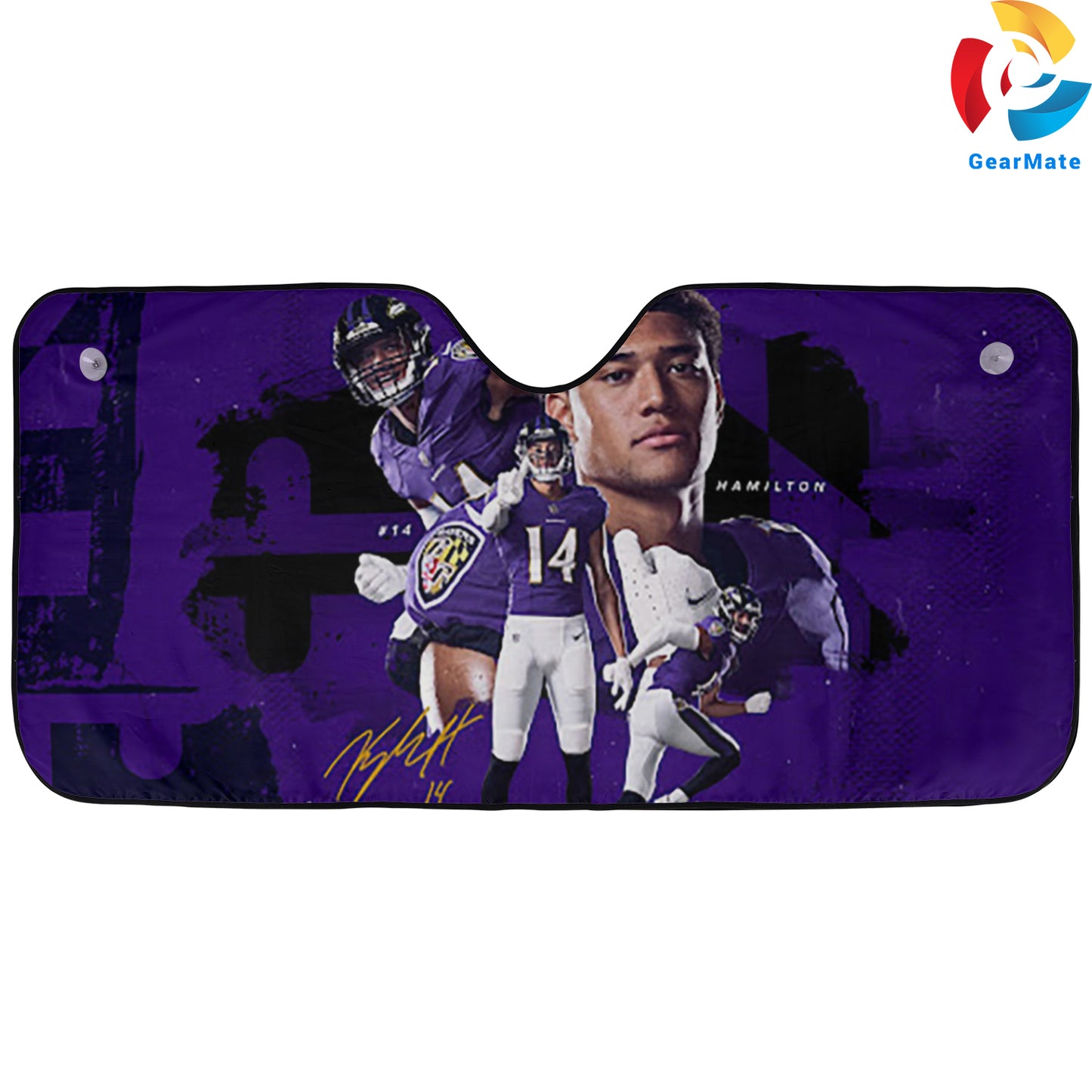 Baltimore Ravens NFL Football Stars Reflective Car Sunshade – Premium Heat & UV Protection, Universal Fit