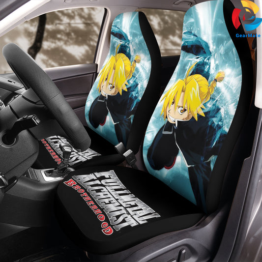 Alchemist Full Metal Brotherhood Car Seat Covers – High Quality Graphic and Polar Fleece Protector Set