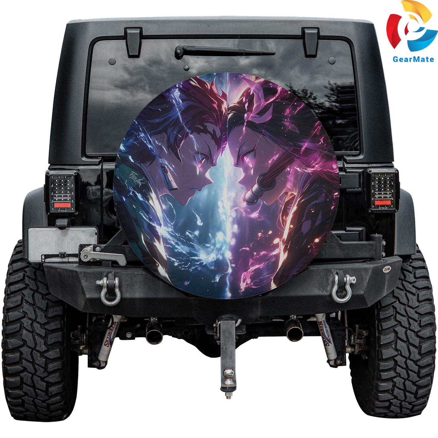 Demon Slayer Kimetsu No Yaiba Spare Tire Cover – Premium Waterproof UV Resistant Protector