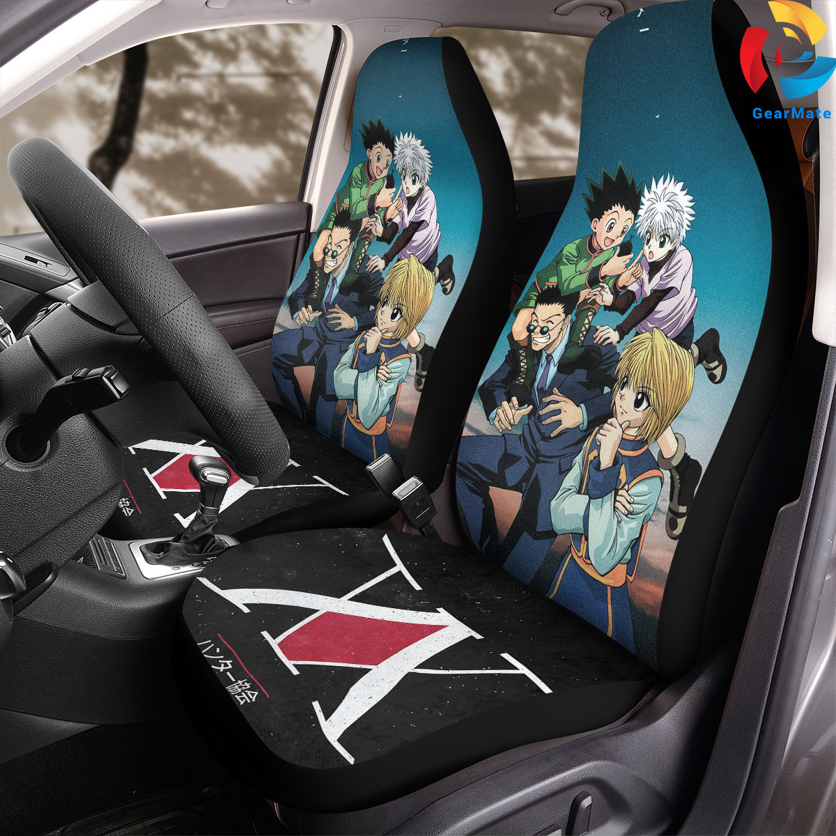 Hunter X Hunter Friends Car Seat Covers – High Quality Graphic and Polar Fleece Protector Set