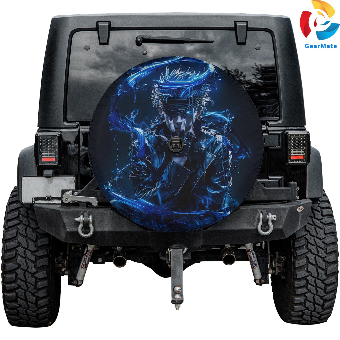 Satoru Gojo Jujutsu Anime Spare Tire Cover – Premium Waterproof UV Resistant Protector