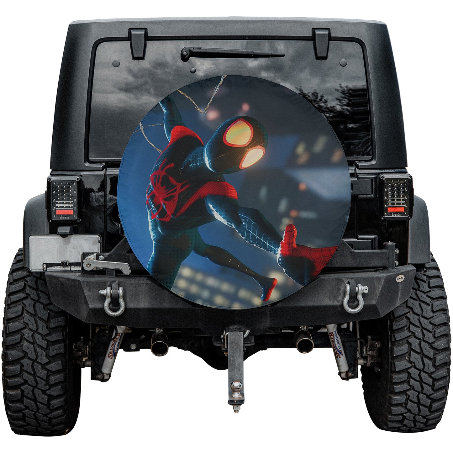 Miles Morales Spider-Verse Spare Tire Cover – Premium Waterproof UV Resistant Protector