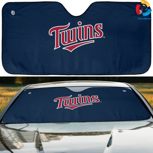 Minnesota Twins MLB Baseball Team Spirit Reflective Car Sunshade – Premium Heat & UV Protection, Universal Fit