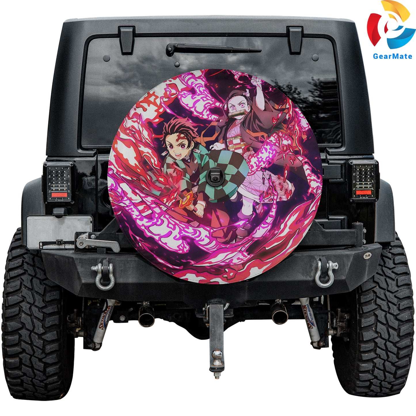 Demon Slayer Kimetsu No Yaiba Spare Tire Cover – Premium Waterproof UV Resistant Protector